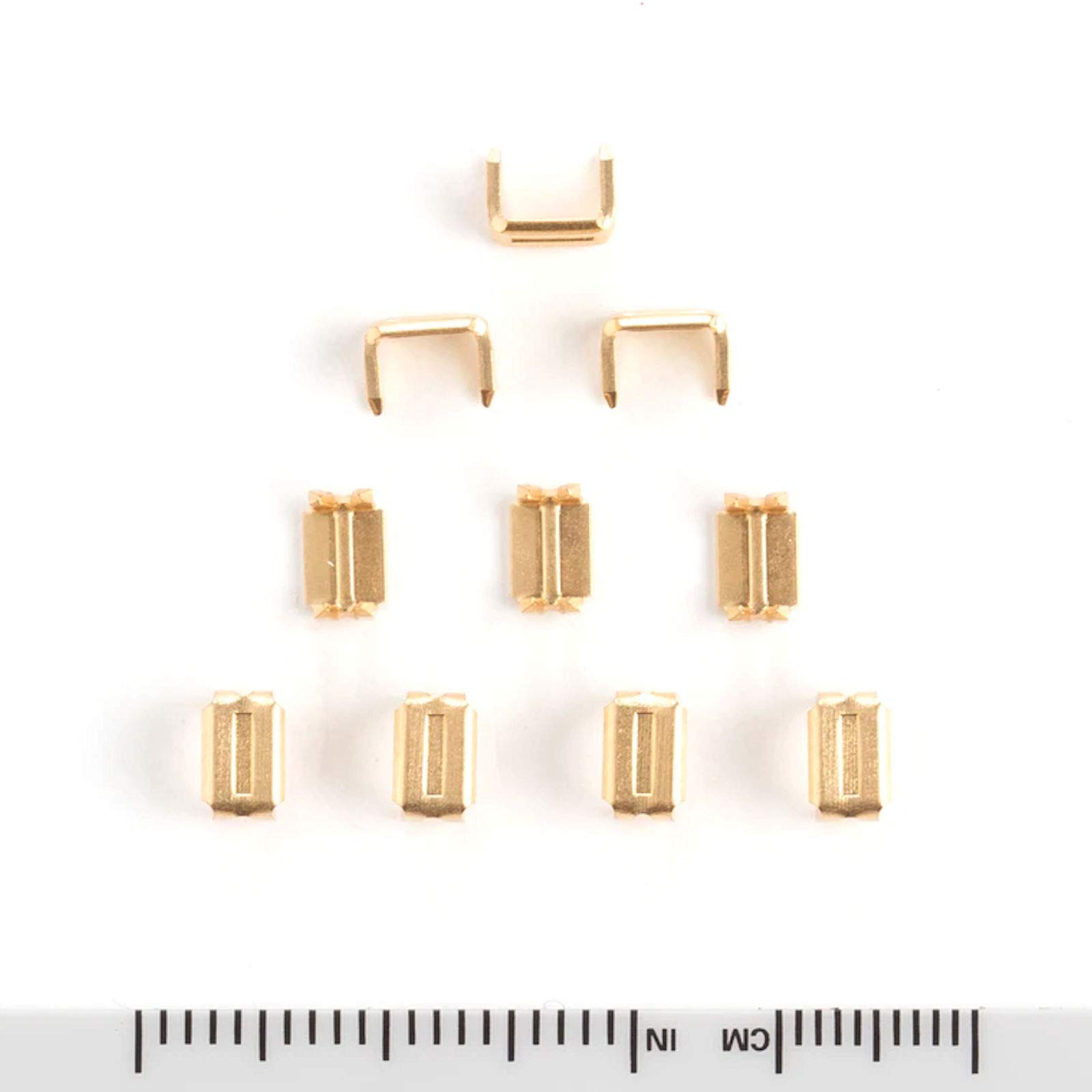 Tandy Leather #5 Zipper Bottom Stop Brass 10/pk 58052-040 - Image 2