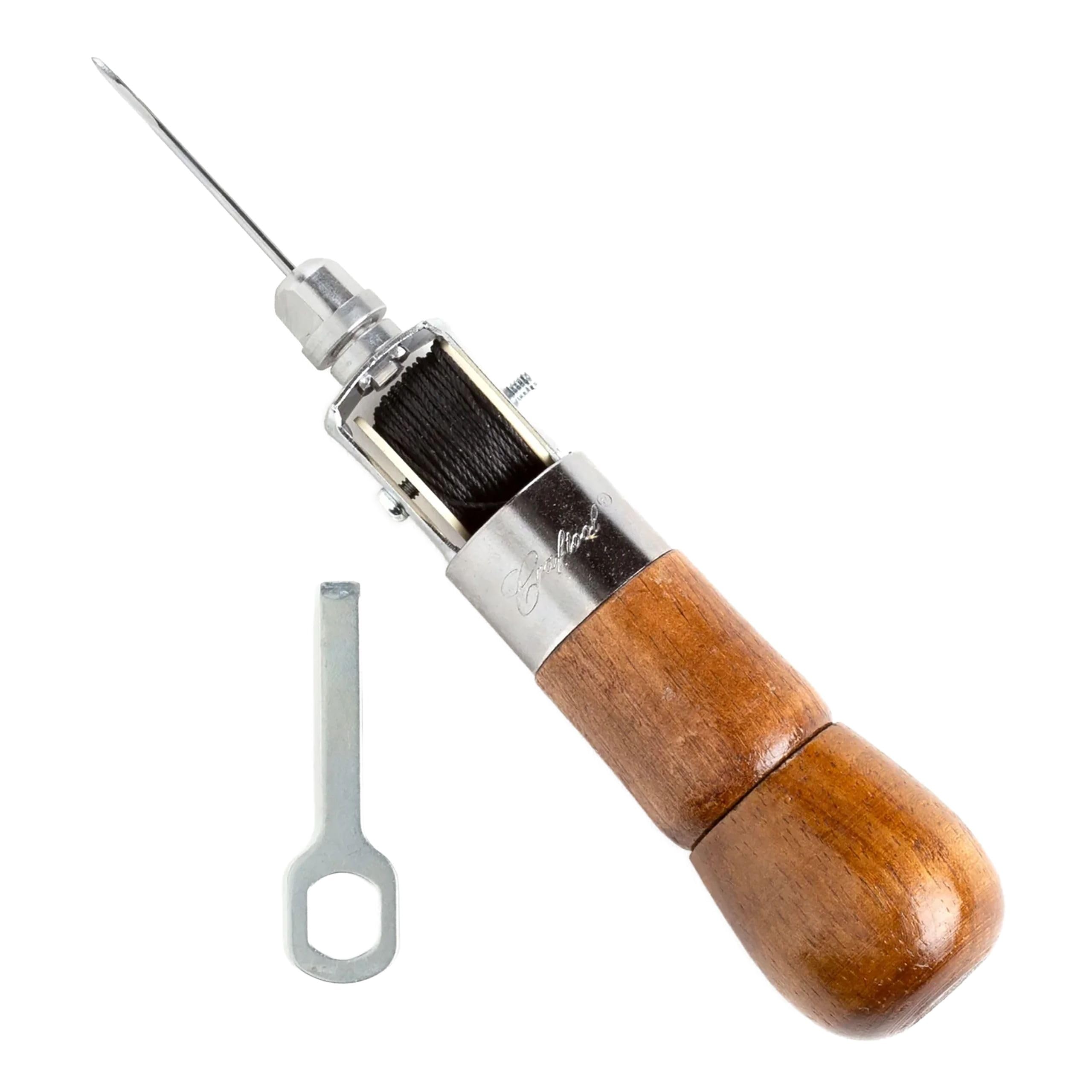 Tandy Leather Sewing Awl Kit - Strong Lock Stitch for Leather Canvas and Vinyl Repairs - Easy Control Sewing Tool for DIY and Craft Projects - Wood Handle - Image 8